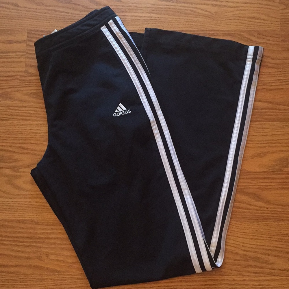 Black adidas soft track pants size small